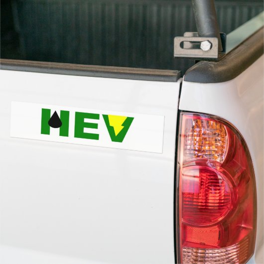 HEV - groen licht V Bumpersticker (Op Truck)