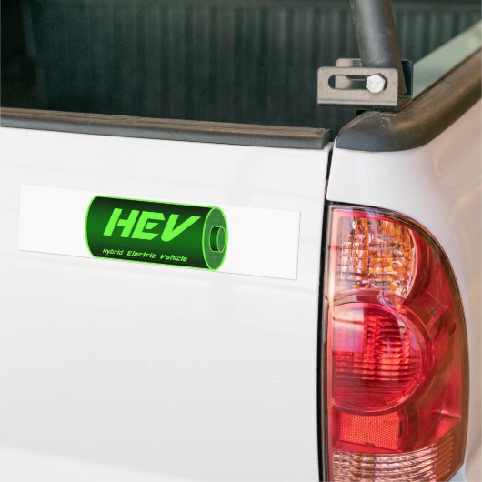 HEV-groene batterij Bumpersticker (Op Truck)