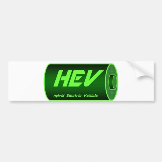 HEV-groene batterij Bumpersticker (Voorkant)