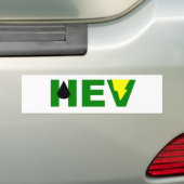 HEV groene bliksem V Bumpersticker (Op auto)