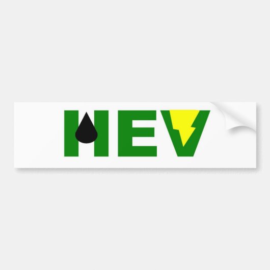 HEV groene bliksem V Bumpersticker (Voorkant)