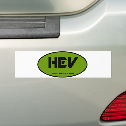 HEV hybride elektrisch voertuig Bumpersticker (Op auto)