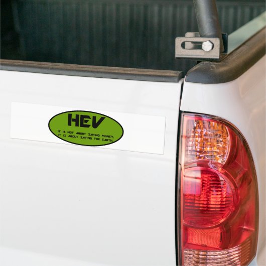 HEV redt de wereld Bumpersticker (Op Truck)