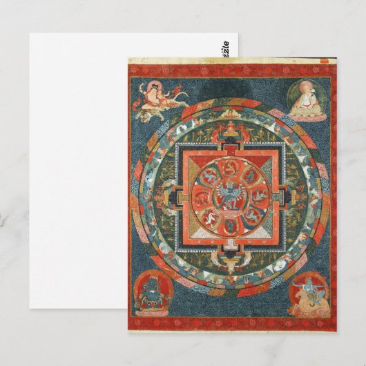 Hevajra Tibetan Buddhist Deity Mandala Briefkaart (Voorkant / Achterkant)