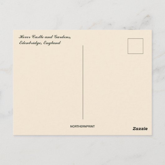 Hever Castle en Gardens Edenbridge Engeland Briefkaart (Achterkant)