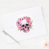 Hevig en bloemenachtig ronde sticker (Envelop)