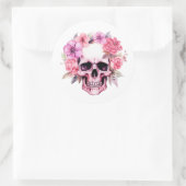 Hevig en bloemenachtig ronde sticker (Tas)