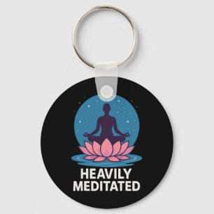 Hevig Gemeditateerde Yoga Lotus Sleutelhanger