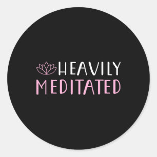 Hevig Gemediteerd Yoga Liefhebbers T-shirt Ronde Sticker