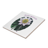 Hevig Gemediteerde Grappige Lotus Tegeltje (Zijkant)