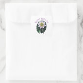 Hevig Gemediteerde Grappige Lotus Vierkante Sticker (Tas)