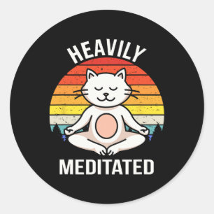 Hevig Gemediteerde Yoga Meditatie Spiritueel Buddh Ronde Sticker