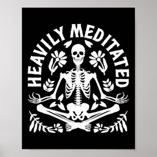 Hevig Gemediteerde Yoga Meditatie Spirituele Skele Poster