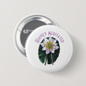 Hevig Overpeinsde Grappige Lotus Ronde Button 5,7 Cm (Voorkant /achterkant)