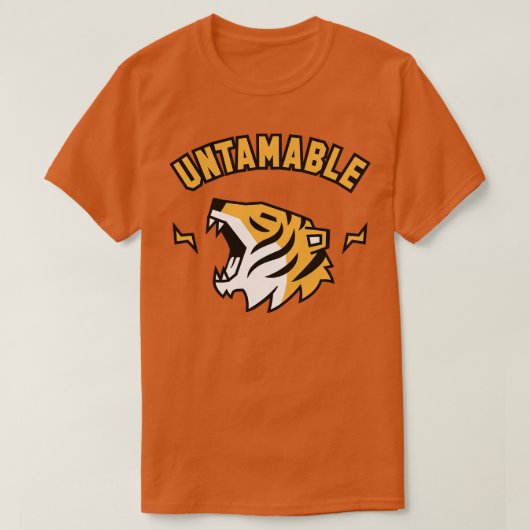 Hevig tijgergebrul onverzettelijk t-shirt (Design voorkant)