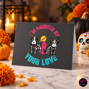 Hevig verliefd op je Love Sugar Skull Honden Hallo Kaart