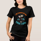 Hevig verliefd op je, suikerschedelkat  Tri-Blend shirt (Voorkant)