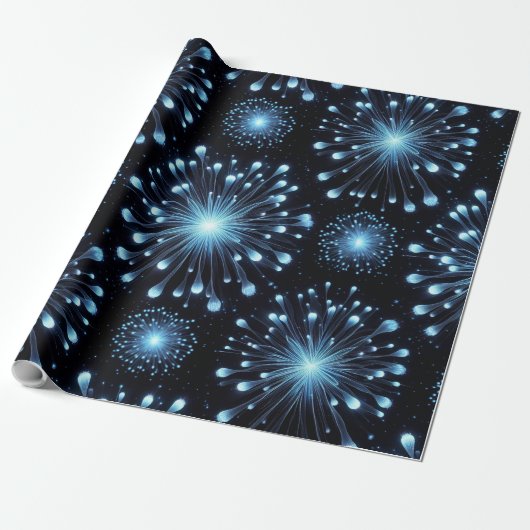 Hevig vuurwerk cadeaupapier (Uitgerold)