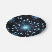 Hevig vuurwerk papieren bordje (Gekanteld)