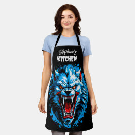 Hevige blauwe weerwolf schort
