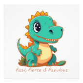 Hevige dinosaurussen foto afdruk (Voorkant)