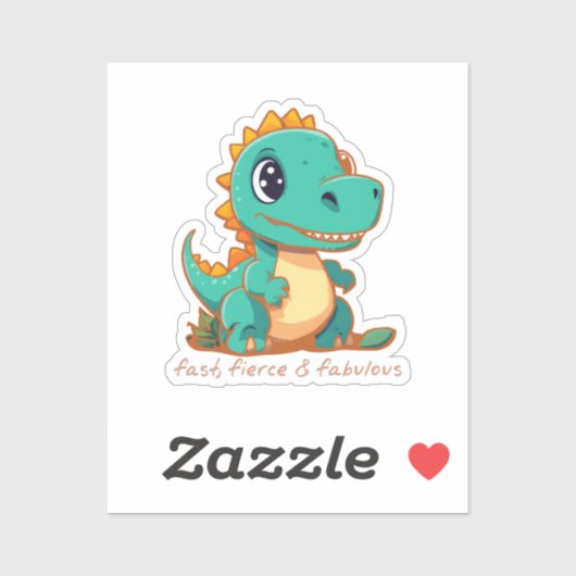 Hevige dinosaurussen sticker (Vel)