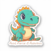 Hevige dinosaurussen sticker (Voorkant)