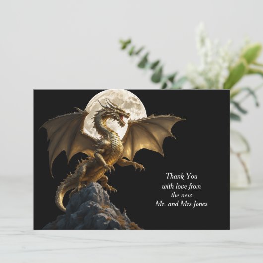 Hevige drakenfokkerij bedankkaart (Staand voorkant)