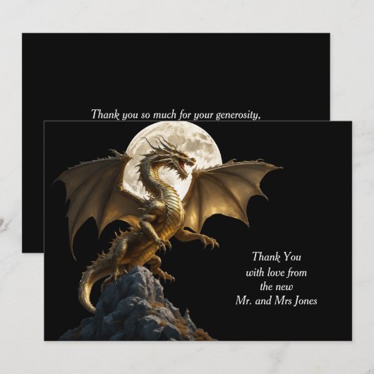 Hevige drakenfokkerij bedankkaart (Voorkant / Achterkant)