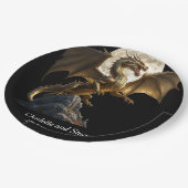 Hevige drakenfokkerij papieren bordje (Gekanteld)