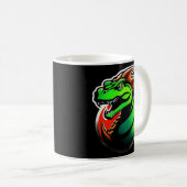 Hevige Groene Dragon Artwork Koffiemok (Voorkant rechts)