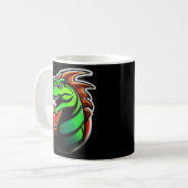 Hevige Groene Dragon Artwork Koffiemok (Voorkant links)