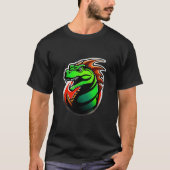 Hevige Groene Dragon Artwork T-shirt (Voorkant)