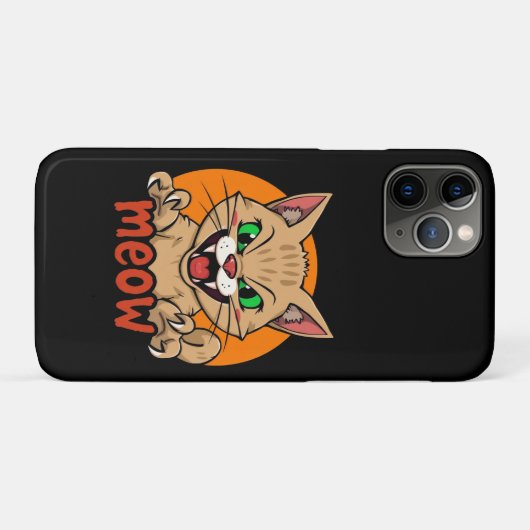 Hevige kat Case-Mate iPhone case (Achterkant (horizontaal))
