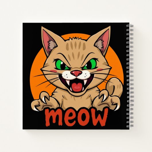 Hevige kat notitieboek (Achterkant)