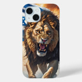 Hevige leeuw met Israëlische vlag Case-Mate iPhone Case (Achterkant)