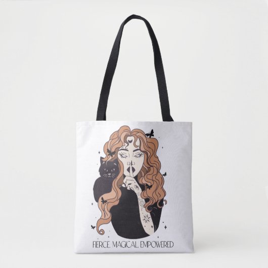 Hevige Magische Empowered Vrouw Heks Tote Bag (Voorkant)
