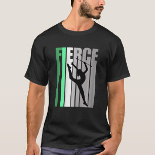 Hevige ritmische gymnastiek meisje artistieke team t-shirt