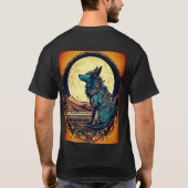 Hevige Tribal Wolf Howling bij de Maan T-Shirt (Achterkant)