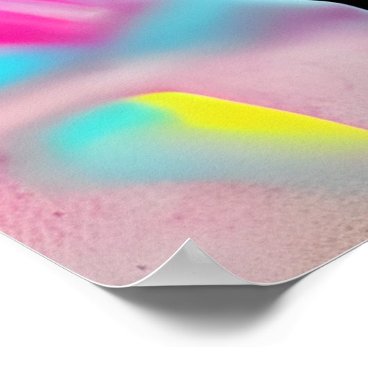 Hevige Vrouw Graffiti Kunst Kleurrijke AI Gegenere Poster (Hoek)