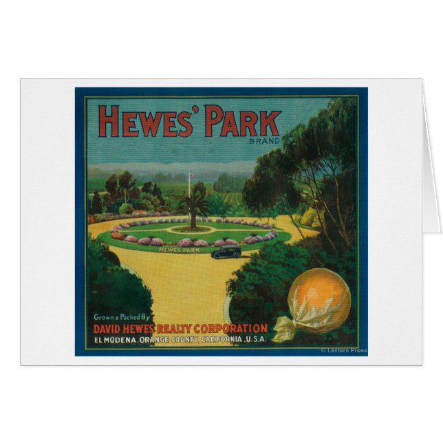 Hewe's Park Oranje LabelEl Modena, CA (Voorkant Horizontaal)