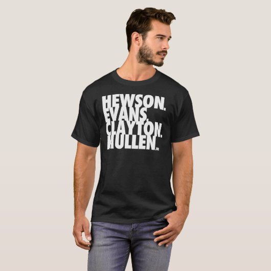 Hewson Evans Clayton and Mullen Classic T-Shirt (Voorkant volledig)