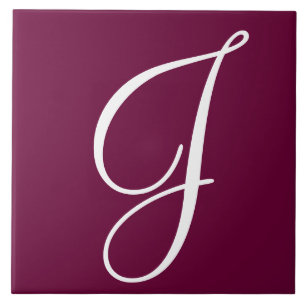 Hex 660033 Kleurnummer Monogram keramisch tegeltje