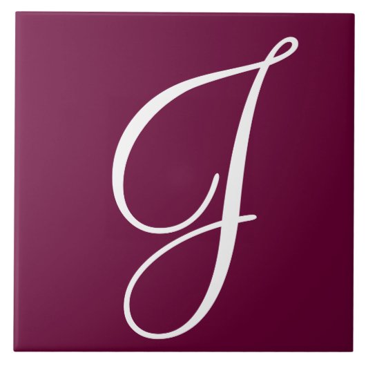 Hex 660033 Kleurnummer Monogram keramisch tegeltje (Voorkant)