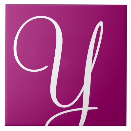 Hex 990066 Kleurnummer Monogram keramische Tegel Tegeltje (Voorkant)