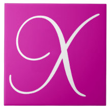 Hex cc0099 Colour Number Monogram keramische Tegel