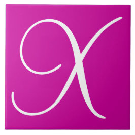 Hex cc0099 Colour Number Monogram keramische Tegel Tegeltje