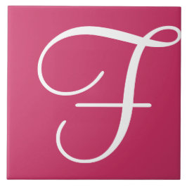 Hex cc3366 Kleurnummer Monogram keramische Tegel Tegeltje