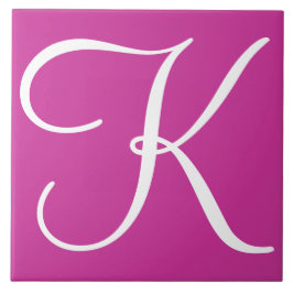 Hex cc3399 Colour Number Monogram keramische Tegel Tegeltje