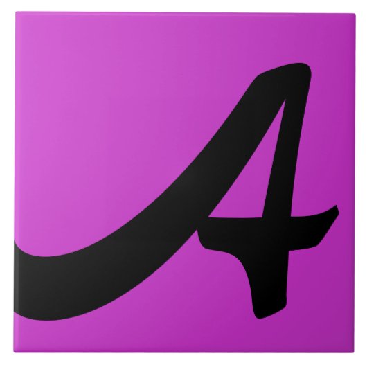 Hex cc33cc Colour Number Monogram keramische Tegel Tegeltje (Voorkant)